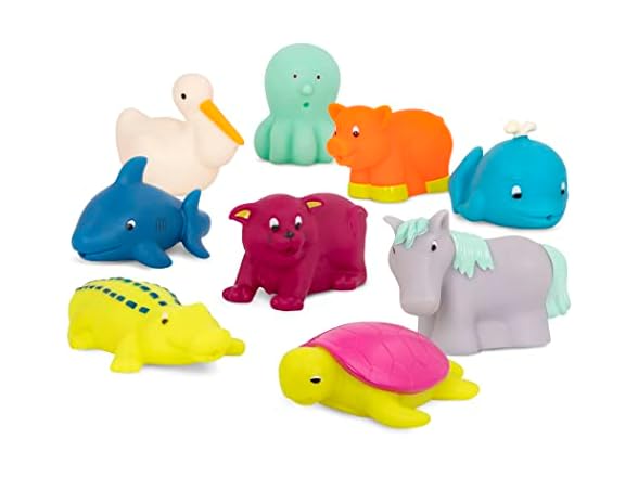 B. toys – Animal Bath Squirts 9-Pk