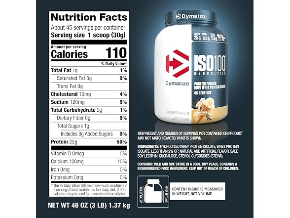 Dymatize ISO100 Protein Powder Vanilla