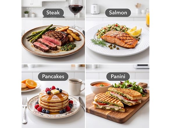 OVENTE Electric 2 in 1 Indoor Grill + Griddle Combo, 1500W