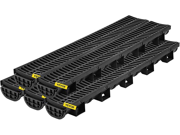 Trench Drain System, Channel Driveway-5Pack