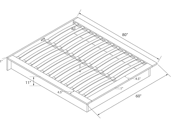 DHP Maven Upholstered Platform Bed with 11 Inch Height