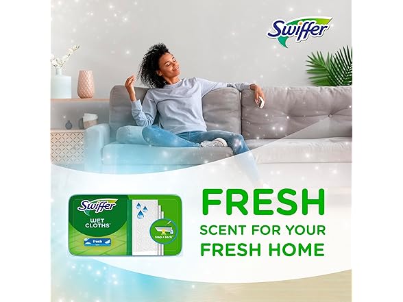 Swiffer Swiffer Sweep + Mop, Wet Pads Refill, Fl