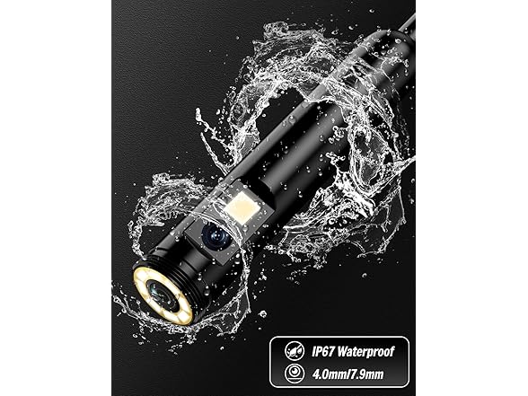 Dual Lens Endoscope Camera w/Light, 1920P HD