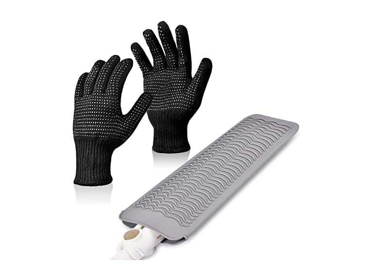 2 Pairs of Heat Gloves for Hair Styling