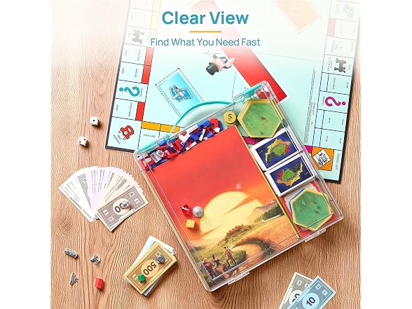 Vtopmart 3 Pack Board Game Storage Containers