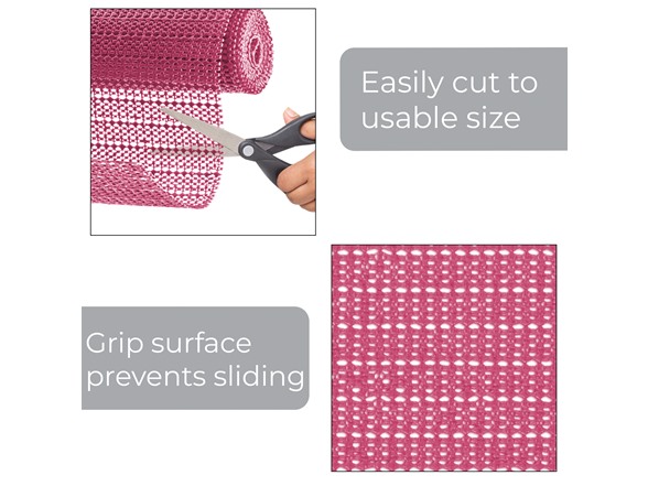 Smart Design Grip Shelf Liner - Berry