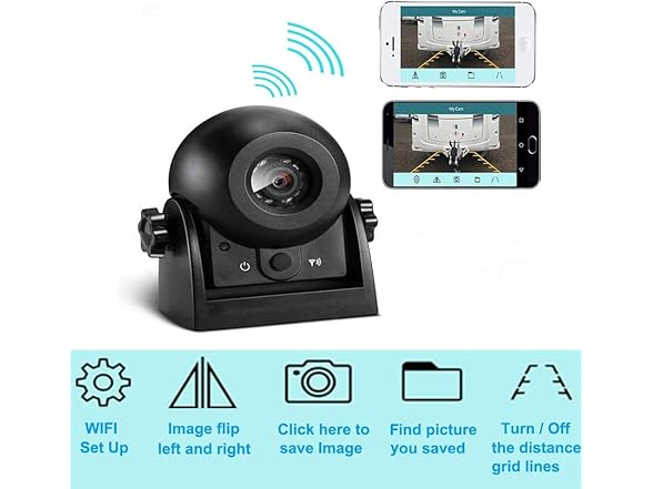 (NEW) MHCABSR Wireless Backup Dash Cam