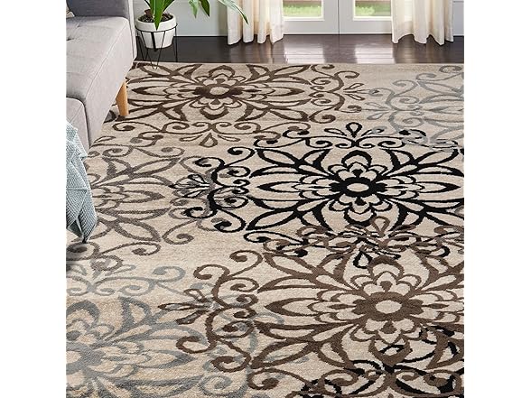 Superior Indoor Area Rug, 5' x 8', Multi-colored