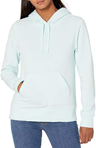Amazon Essentials Women's Regular-Fit Fleece Pullover Hoodie, Aqua Blue, X-Large