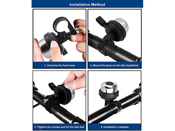 Bike Bell, Gold, 2 Pack