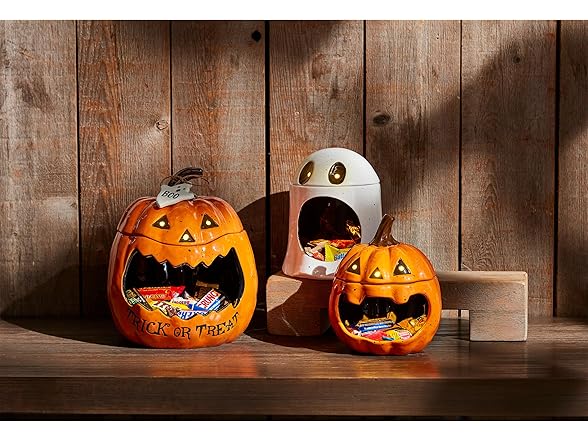 Mud Pie Led Sound Pumpkin Container
