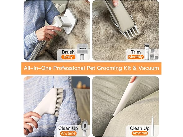 FIXR PG100 FIXR Pet Grooming Vacuum & Dog Hair Vacuum, 1200