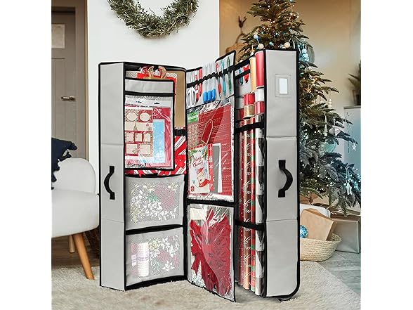 Hearth & Harbor Wrapping Paper Silver Storage Container