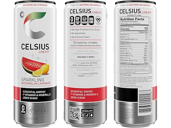 12PK CELSIUS Sparkling Watermelon Lemonade