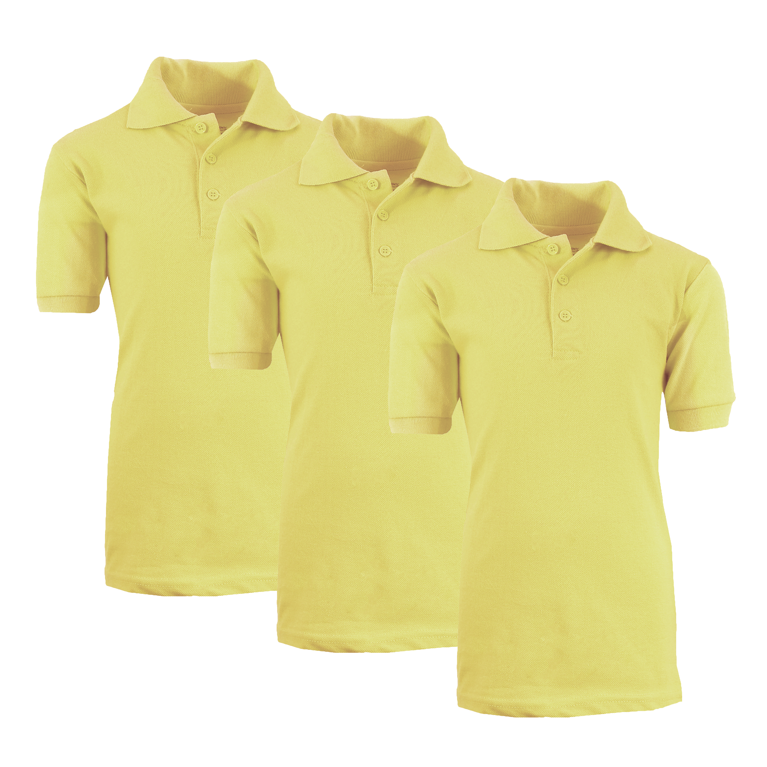 3PK Boys Short Sleeve School Polo - Gallery 20