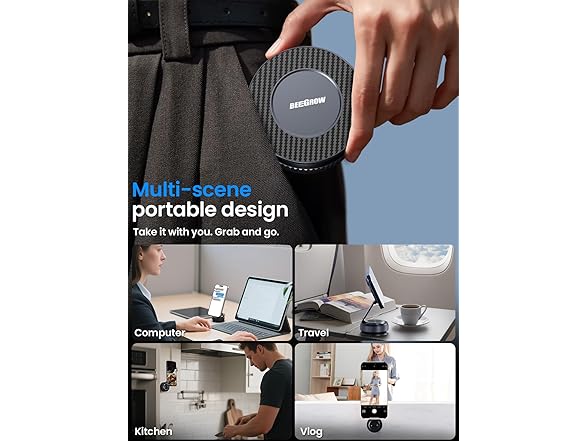 BEEGROW Folding Magnetic Car Phone Holder