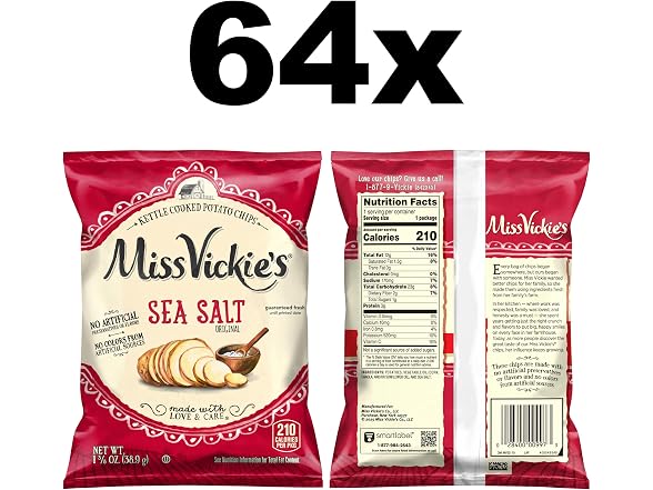 Sea Salt Chips 1.375oz 64pk