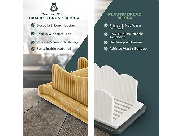 Bamboo Bread Slicing Guide with Knife