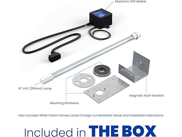 AprilAire AUV24V Residential Whole-House Ultraviolet Light UVC Chemical Free Coil Cleaner