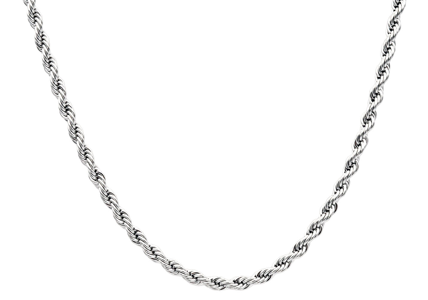 Polished Stainless Steel 5MM Rope Chain - Gallery 4