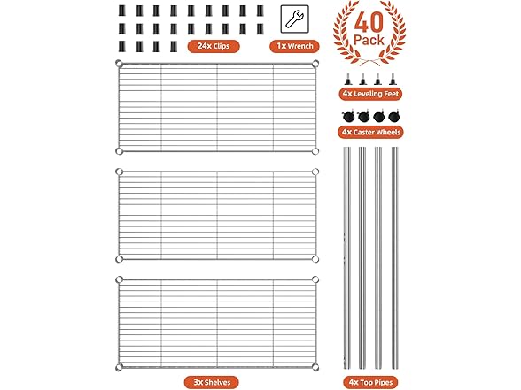 Simple Deluxe 3-Tier Heavy Duty Shelves