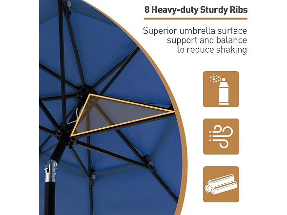 COSIEST 9FT 3 Tiers LED Patio Umbrella - Gallery 6