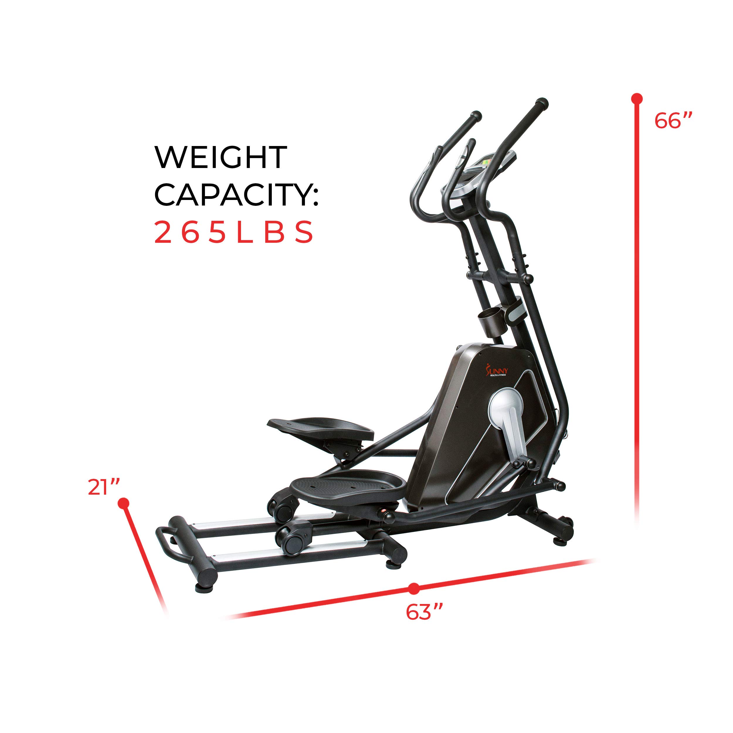 Sunny Health & Fitness Magnetic Elliptical Trainer - Gallery 8