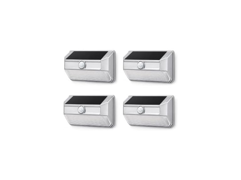 Home Zone Security ES01186G 4Pk Solar Power Security Wall 