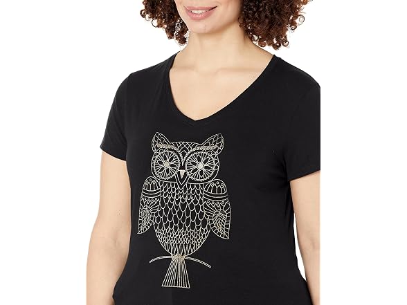 Hanes Women (S) Short Sleeve Graphic Tee Black