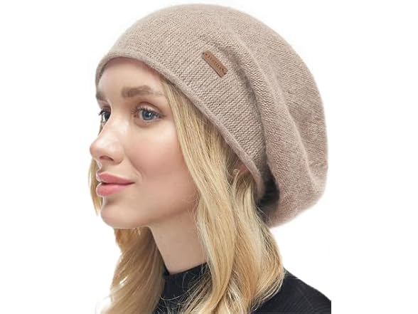 FURTALK Slouchy beanie-Mixed Brown
