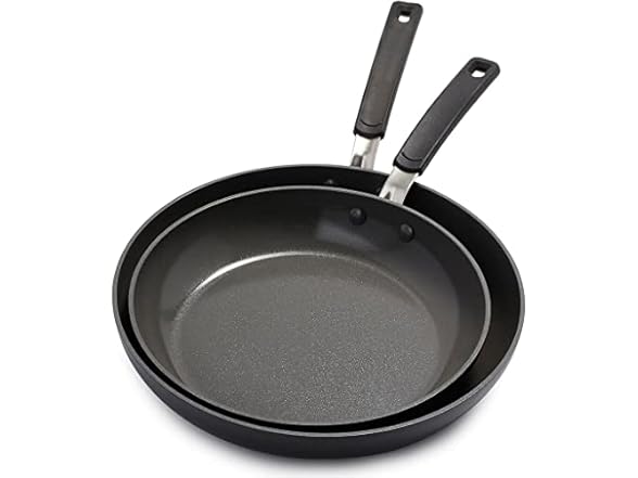 GreenPan Levels Stackable Hard Anodized Frying Pan Set