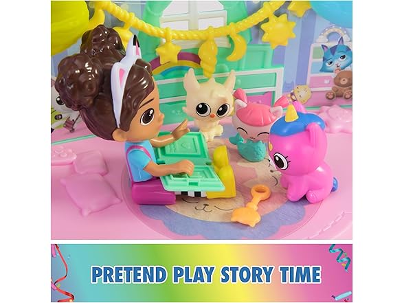 Gabby's Dollhouse Kitty Care Ear Purrfect Playroom – 17-Piece