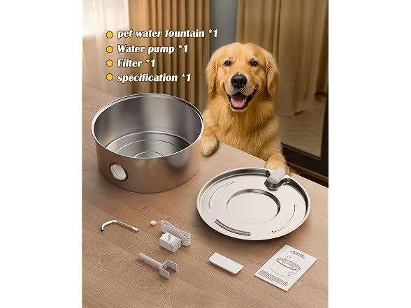puppyspout Dog Water Fountain for Large Dogs