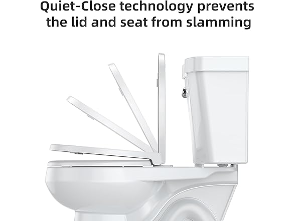 homfan Toilet Seat Cover, Round Toilet Seat w Quick-Release