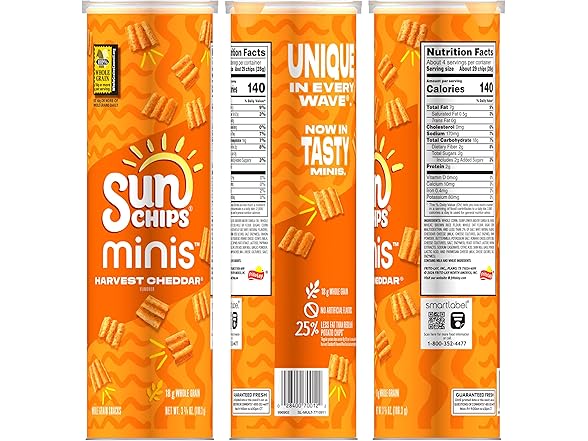 SunChips Minis, Harvest Cheddar Whole Grain Chips
