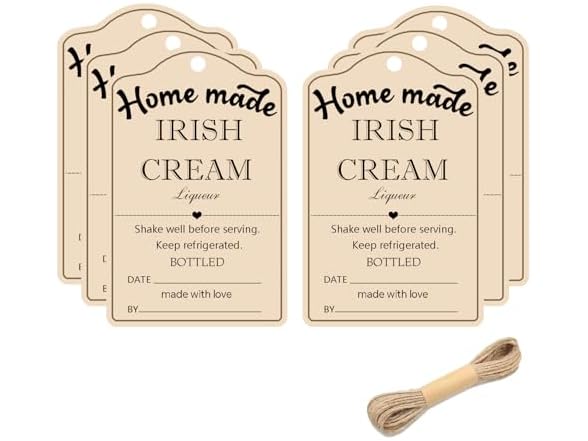 FENGHERUIA 50 Pack Homemade Irish Cream Liqueur 