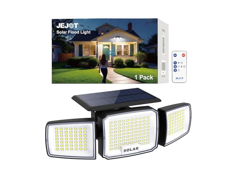 JEJOT Solar Security Flood Light