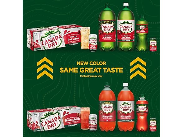 12PK Canada Dry Zero Sugar Cherry Ginger Ale