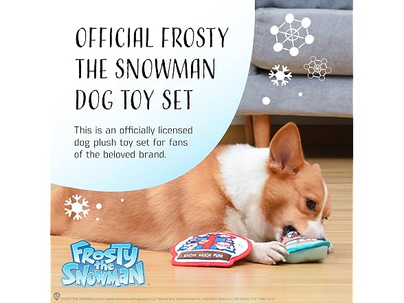 Frosty the Snowman Dog Toys 2pc