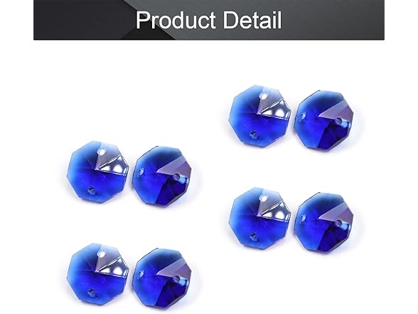 Othmro Octagon Beads 50Pcs Blue Crystal
