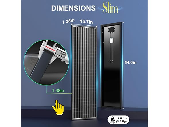 100W N-Type 12V Slim Solar Panel RV Kits