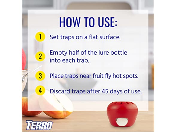 TERRO T2502 Indoor Fruit Fly Trap 642A