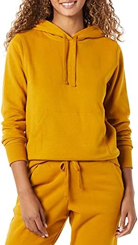 Amazon Essentials Women's Regular-Fit Fleece Pullover Hoodie, Tobacco Brown, X-Large