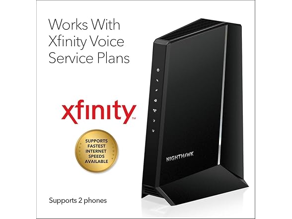 Netgear CM2050V-100NAR Nighthawk Multi-Gig 2.5Gbps Cable Modem for Xfinity Voice (Renewed) (Open Box)