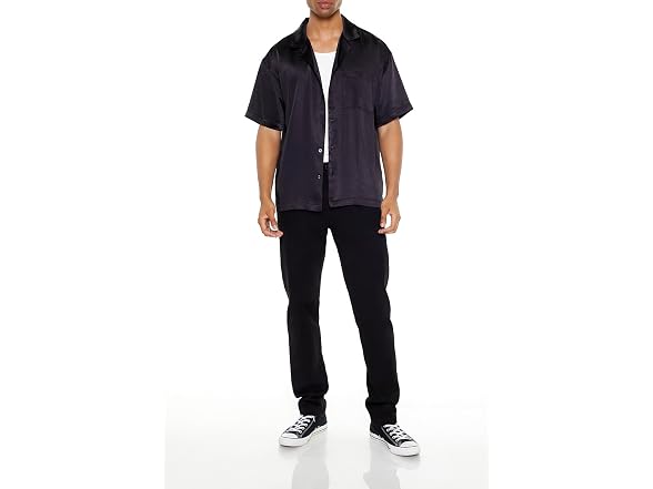 Forever 21 (L) Satin Chain-Stitched Shirt