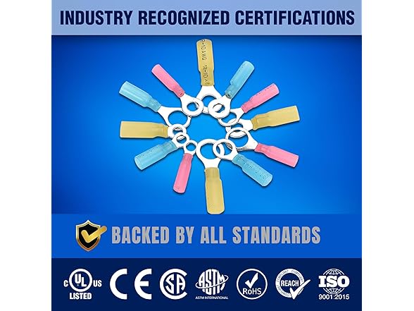 New Age America® 300pcs Heat Shrink Ring Connector Kit KableSeal™