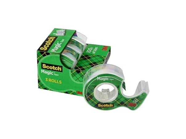 $5.99 3M Scotch Magic Tape, 3 Rolls (3/4 in x 300 dealfomo