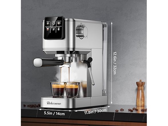RELEXNOW Espresso Machine, 20 Bar