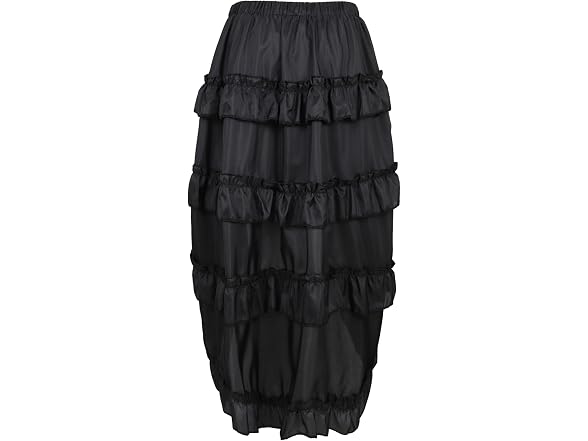 Zhitunemi Women (3XL) Steampunk Ruffle Low Skirt