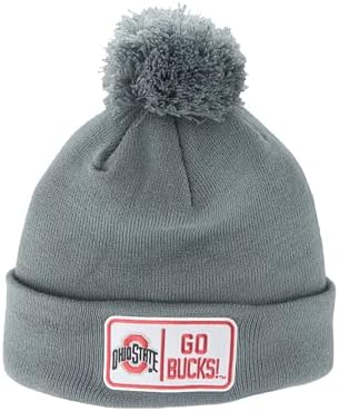 ZHATS Standard NCAA Officially Licensed Pom Beanie Patch Defer Gray, Grey, One Size